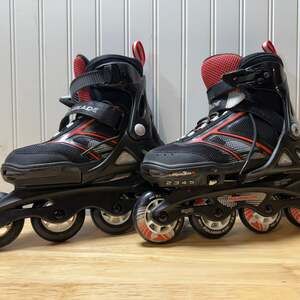 Rollerblades Spitfire XT sg3 Adjustable Inline Skates Youth Sz 2-5 Black Red